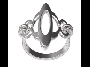 シルバーリング-0004 3Dプリントモデル