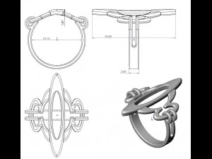 シルバーリング-0004 3Dプリントモデル