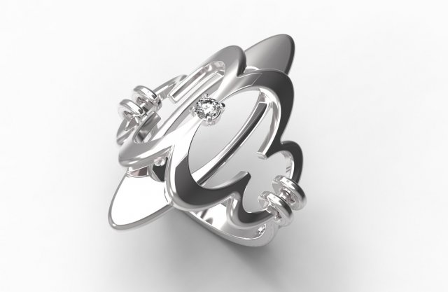 silver ring-0005 Modello di stampa 3D .c4d .max .obj .3ds .fbx .stl .blend 