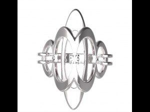 silver ring-0005 Modello di stampa 3D