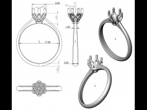 ring 60 Model Cetak 3D