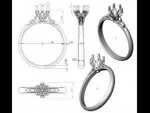 リング62 3Dプリントモデル