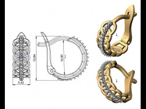 earrings 65 3D Print Model