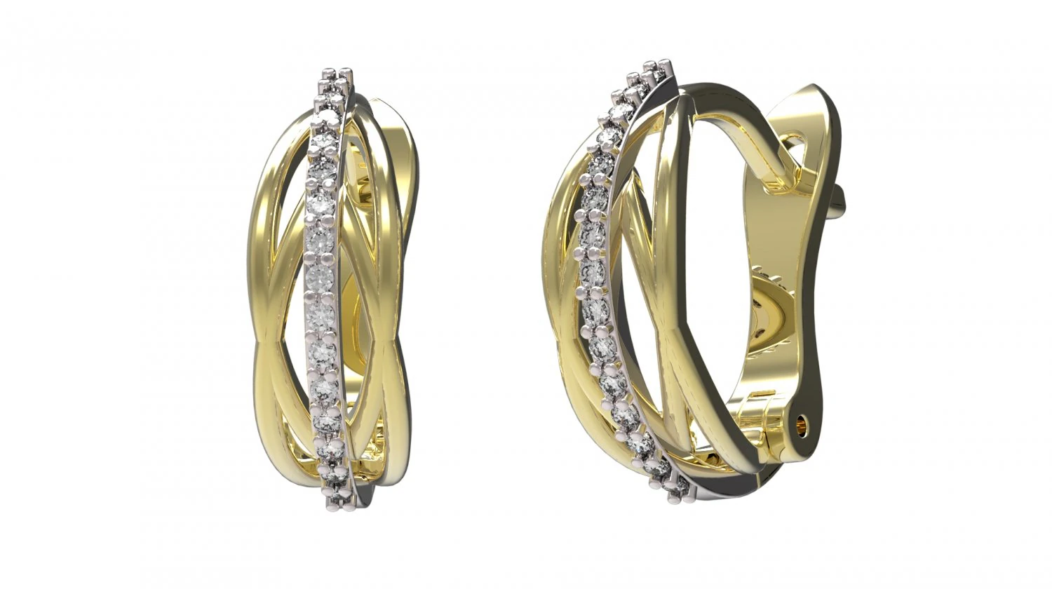 earrings 66 3D Print Model .c4d .max .obj .3ds .fbx .stl .blend