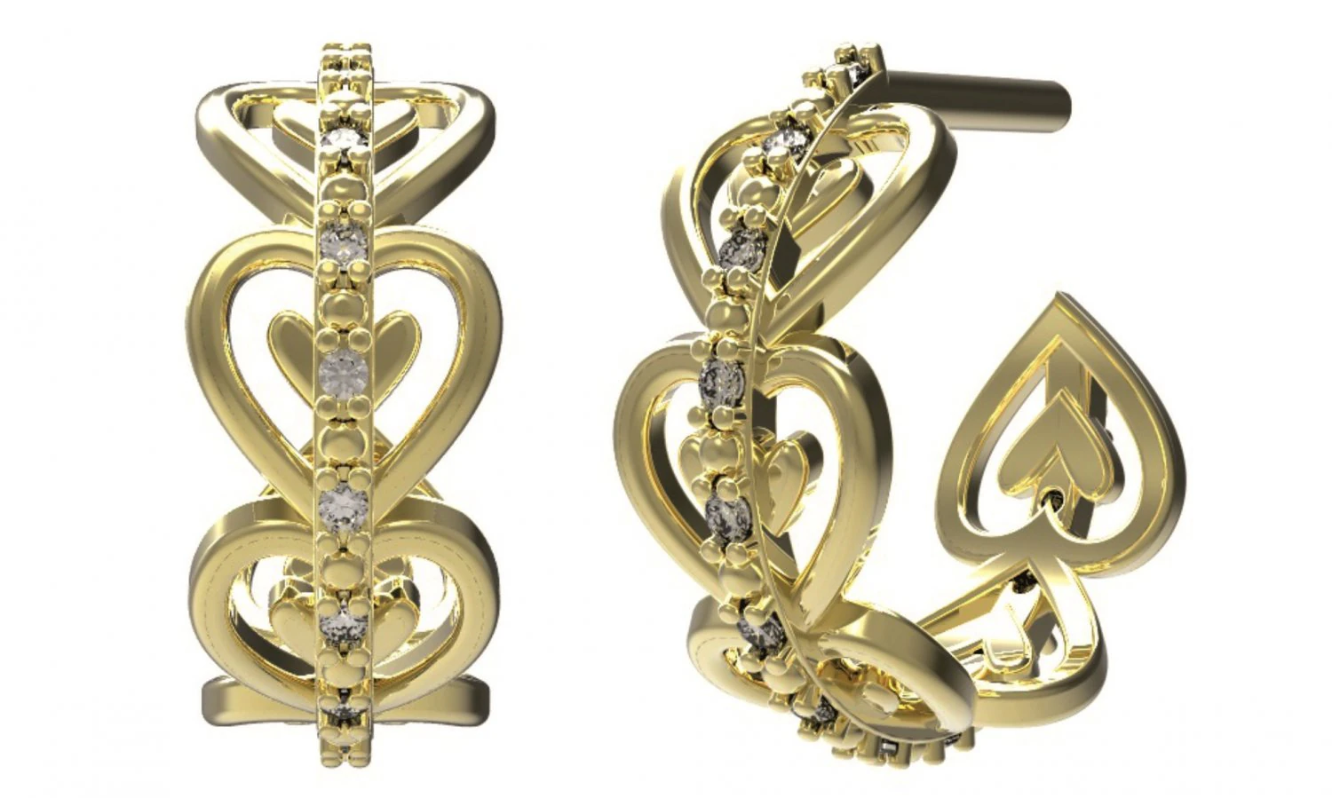 earrings 68 3D Print Model .c4d .max .obj .3ds .fbx .stl .blend 