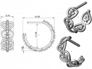 earrings 68 3D Print Model