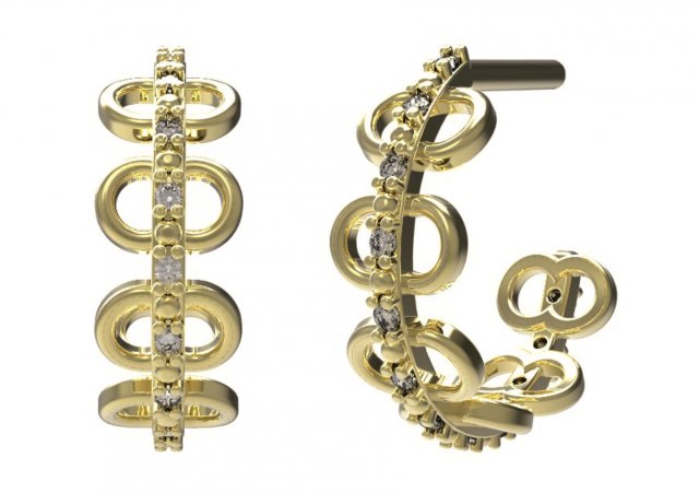 earrings 69 3D 打印模型 .c4d .max .obj .3ds .fbx .stl .blend 