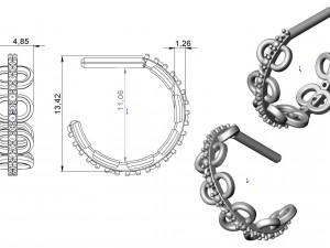 earrings 69 3D 打印模型