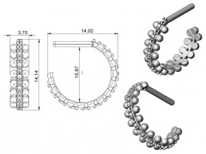 earrings 70-1 3D Print Model