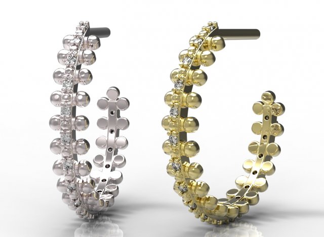 earrings 70-2 3D-Druckmodell .c4d .max .obj .3ds .fbx .stl .blend 