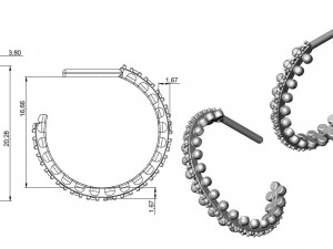 earrings 70-2 3D-Druckmodell