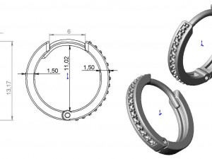 earrings 71 3D Принт Модель