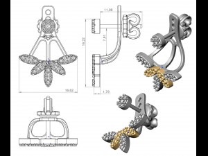 earrings 77 Model do druku 3D