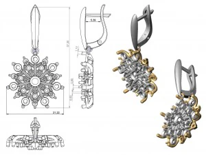 earrings 79-1 3D Print Model