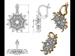 earrings 79-2 3D-printmodel