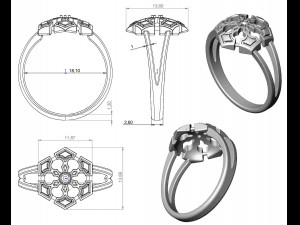 ring 80 Modelo de Impressão 3D