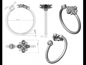 ring 90 Modelo de Impressão 3D
