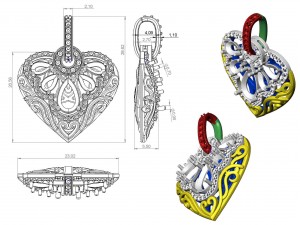 pendant 92 3Dプリントモデル