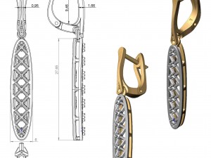 earrings 93 3D-printmodel