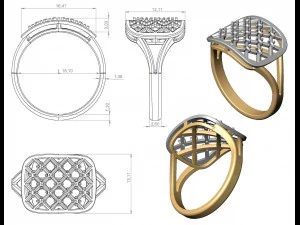 anillo 96 Modelo de impresión 3D