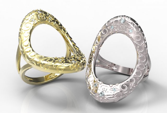 ring 97 3D 프린트 모델 .c4d .max .obj .3ds .fbx .stl .blend