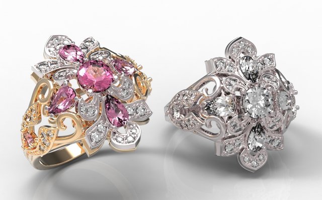 ring 100 3D 프린트 모델 .c4d .max .obj .3ds .fbx .stl .blend 