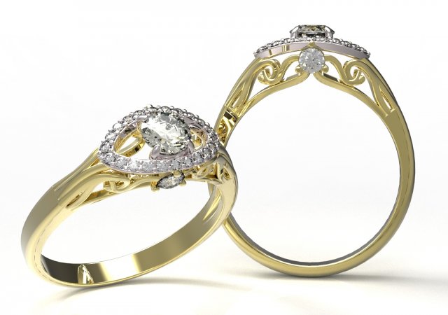 ring 101-2 3D-Druckmodell .c4d .max .obj .3ds .fbx .stl .blend 