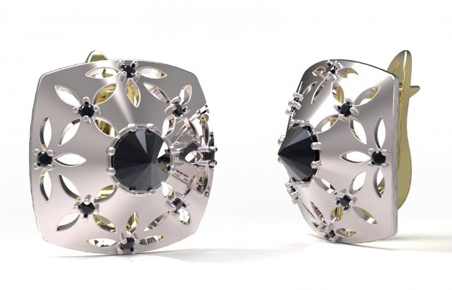 earrings 102 Modello di stampa 3D .c4d .max .obj .3ds .fbx .stl .blend 