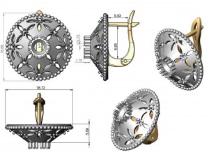 earrings 103 3D Print Model