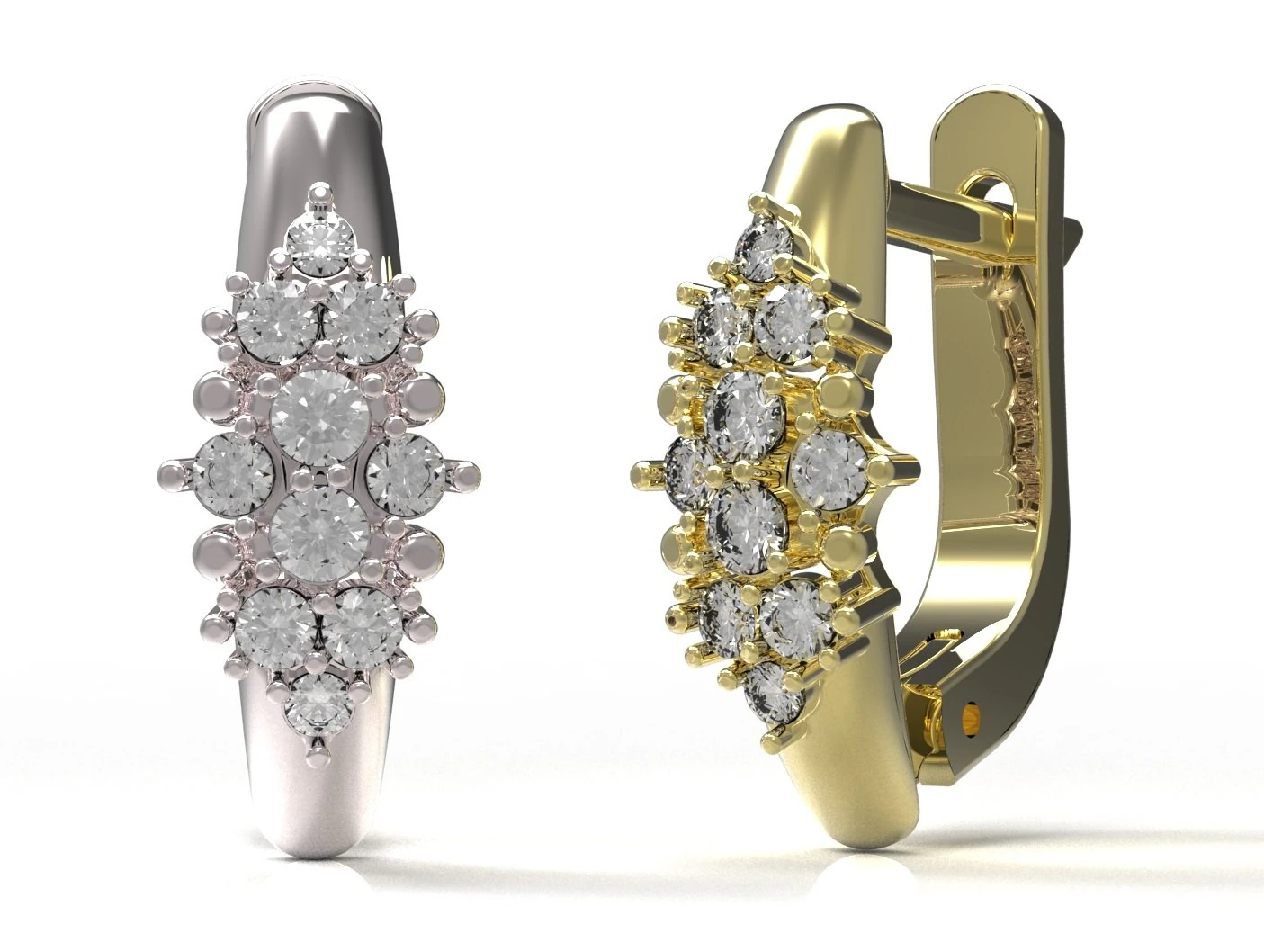 earrings 107 3D Print Model .c4d .max .obj .3ds .fbx .stl .blend 