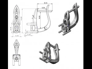 earrings 108 3D Print Model