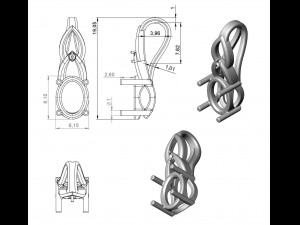 pendant 108 Modelo de Impressão 3D