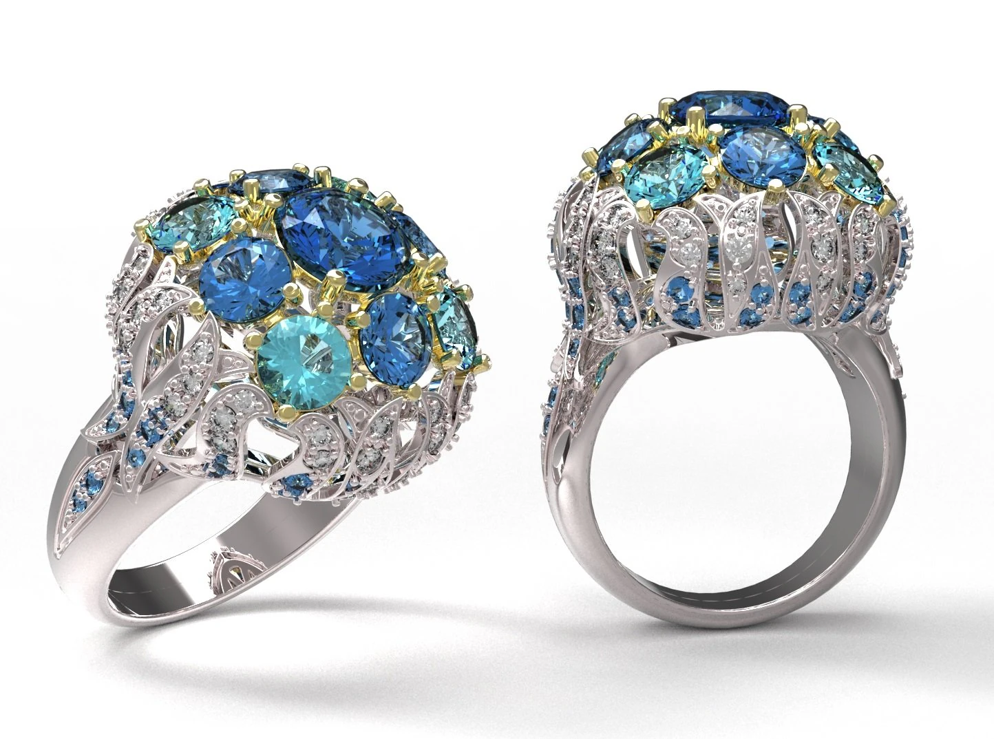 ring 110 3D Print Model .c4d .max .obj .3ds .fbx .stl .blend 