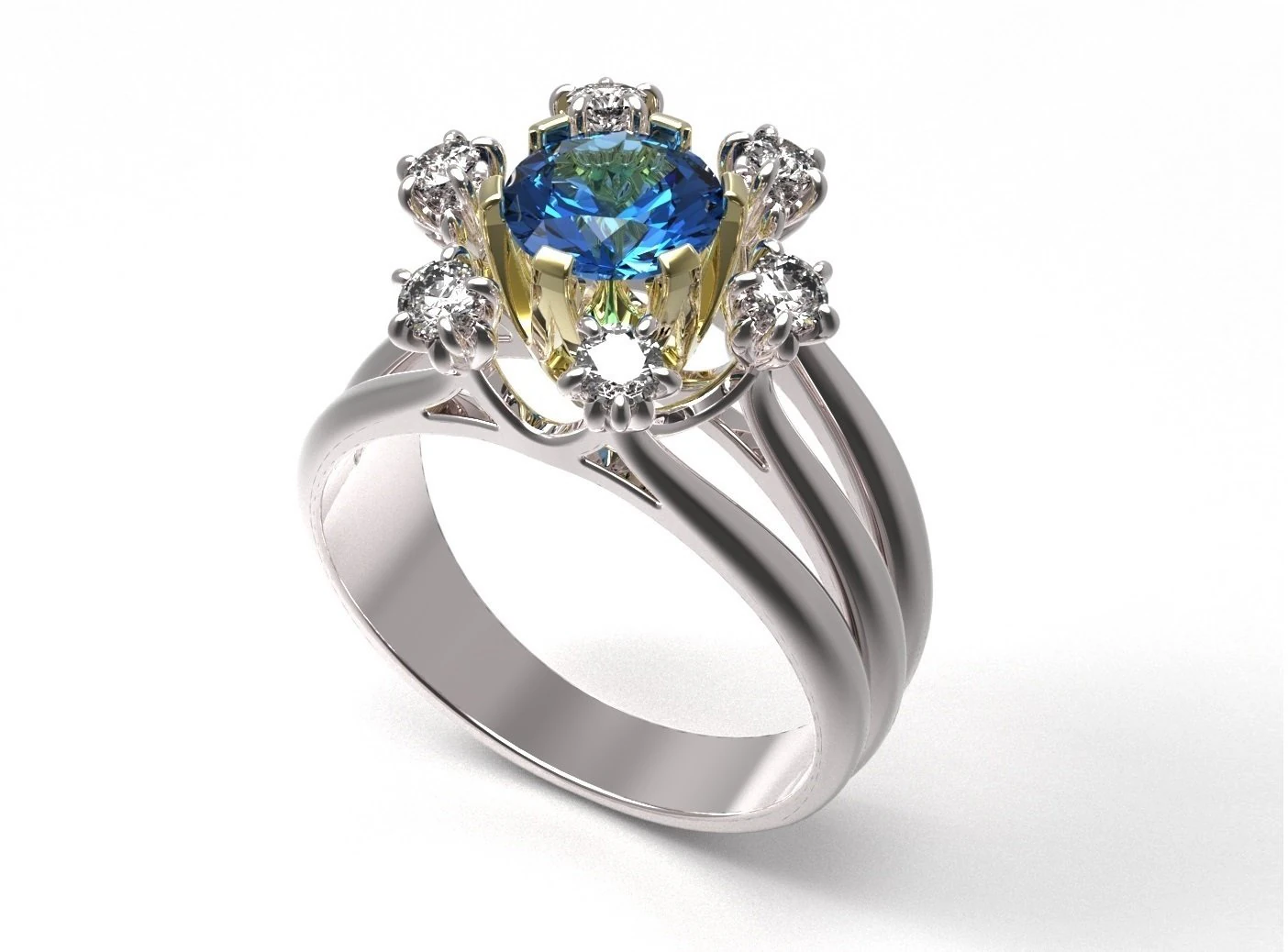 ring 112 3D Print Model .c4d .max .obj .3ds .fbx .stl .blend 