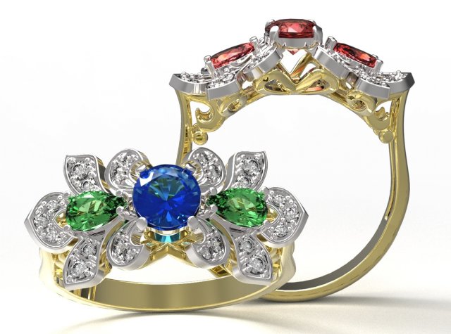 ring 116 3Dプリントモデル .c4d .max .obj .3ds .fbx .stl .blend 