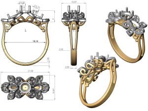 ring 116 3Dプリントモデル