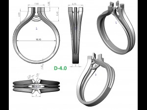 ring 117 Modello di stampa 3D