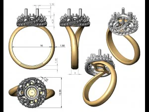 ring 119 3D Print Model