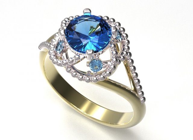 ring 120 3D Print Model .c4d .max .obj .3ds .fbx .stl .blend 