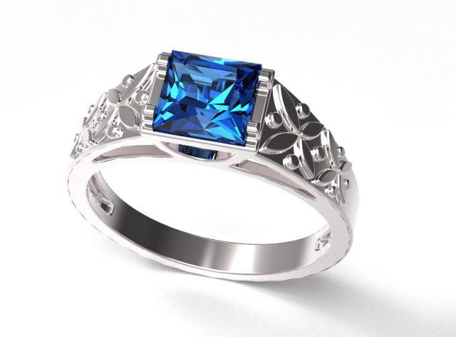 ring 121 3D Print Model .c4d .max .obj .3ds .fbx .stl .blend 