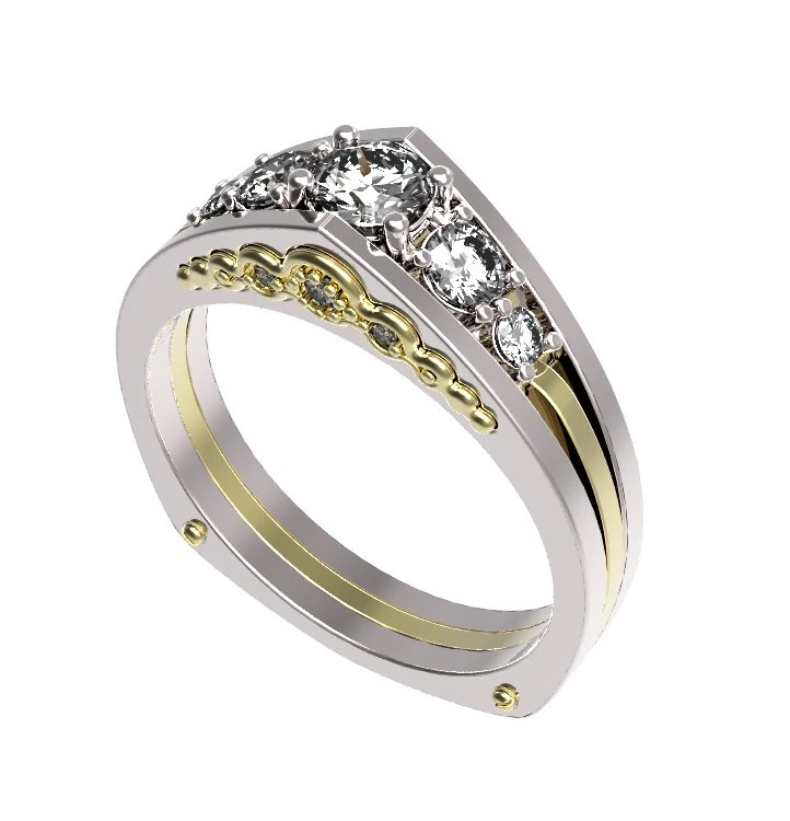 ring 123 3D Print Model .c4d .max .obj .3ds .fbx .stl .blend 