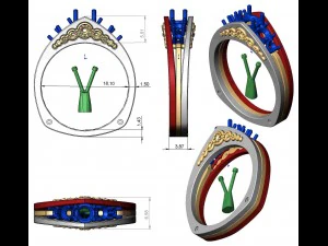 ring 123 3D Print Model