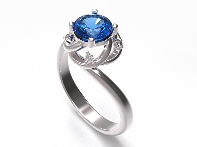 ring 124 Modello di stampa 3D .c4d .max .obj .3ds .fbx .stl .blend 