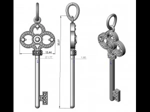 key pendant 126 3D Print Model