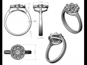 ring 128 Model Cetak 3D