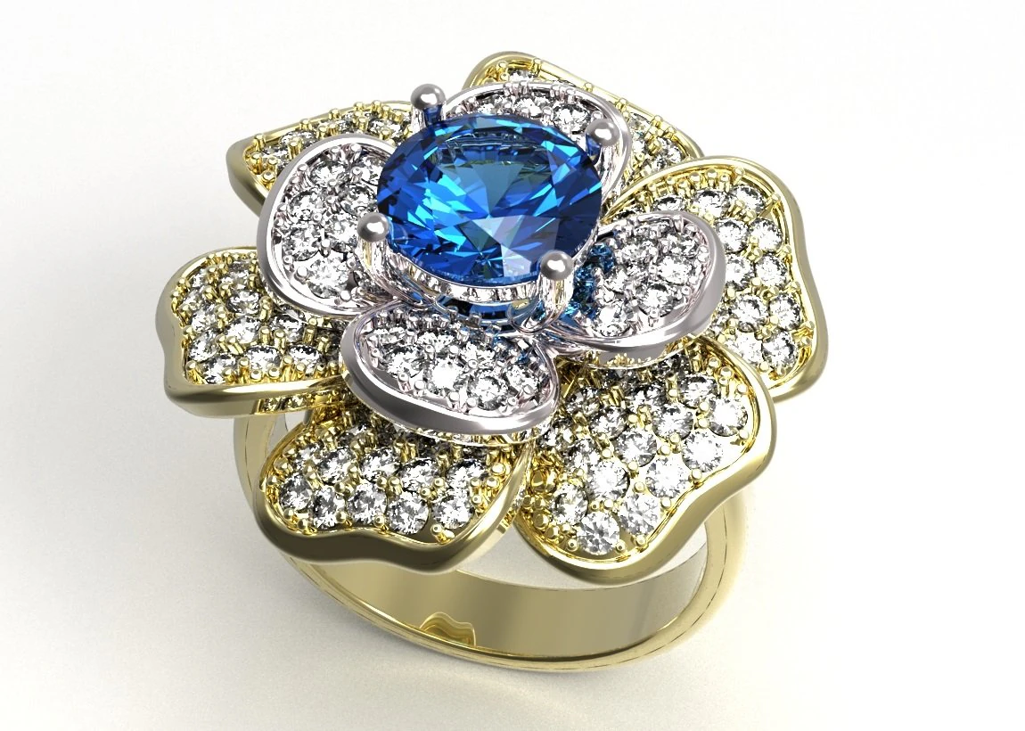 ring 129 3D Print Model .c4d .max .obj .3ds .fbx .stl .blend 