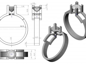 ring 130 3Dプリントモデル