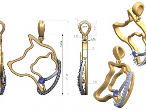 pendant 132 3D-Druckmodell
