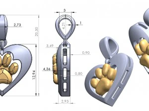 pendant 135 3D Print Model