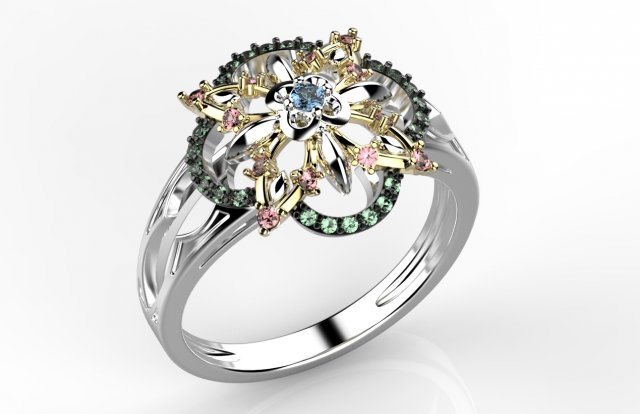 ring 141 3D-Druckmodell .c4d .max .obj .3ds .fbx .stl .blend 